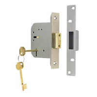 ERA 301 76MM Viscount 5 Lever Mortice Deadlock Satin Chrome