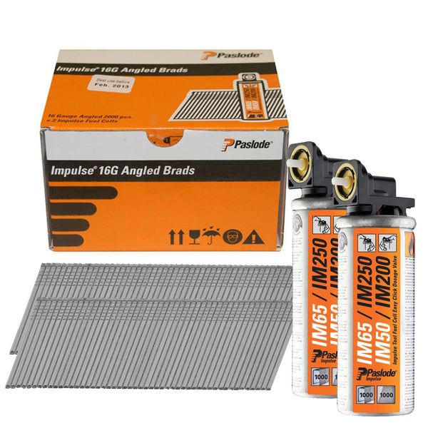 Paslode F16 ANGLE Brad Nail/Fuel Packs (Pack 2000)